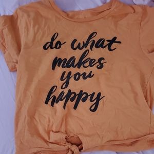 Mustard yellow top with back rips